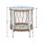 Finnerty Patio Woven Rope Side Table With Glass Top & Shelf