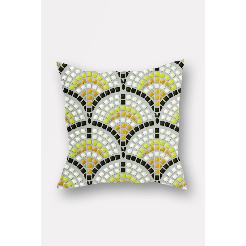 Housse de coussin carré en mélange de coton Ortraud
