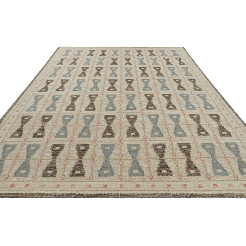 Scandinavian Wool Geometric Area Rug, Rectangle 14' x 20'