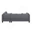 Canapé, chaise et repose-pieds 104,5 po, gris