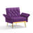 Zianny Velvet Accent Chair with Ottoman-673816098