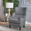 Fauteuil à oreilles rembourré Columbus-107531765