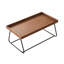 40. Table basse moderne en placage de noyer de 40 cm (16 po)