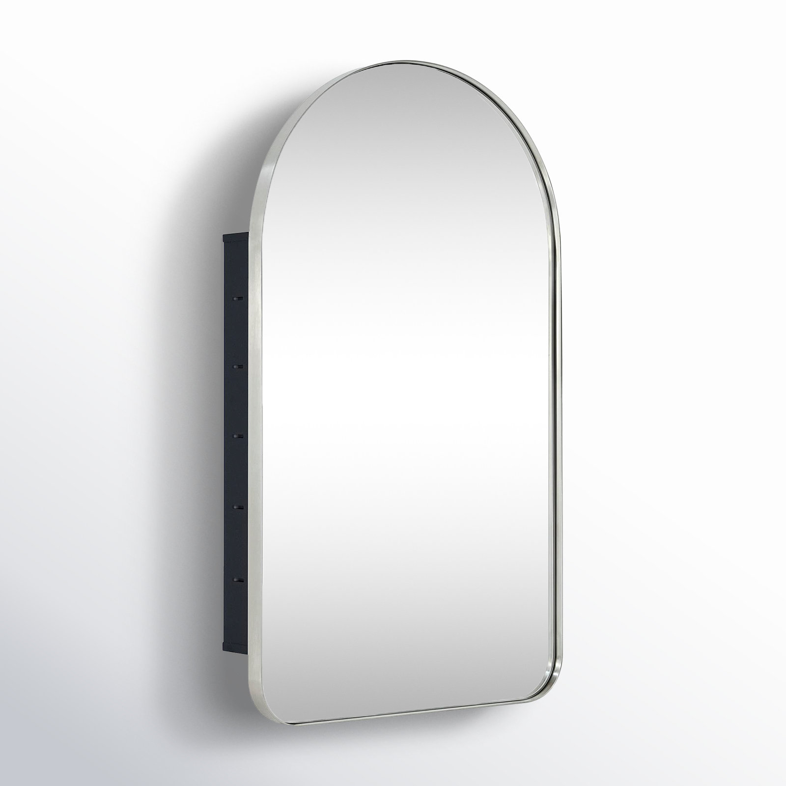 Recessed Medicine Cabinet, Brushed Nickel, 28.3" H x 16" W x 4.96" D