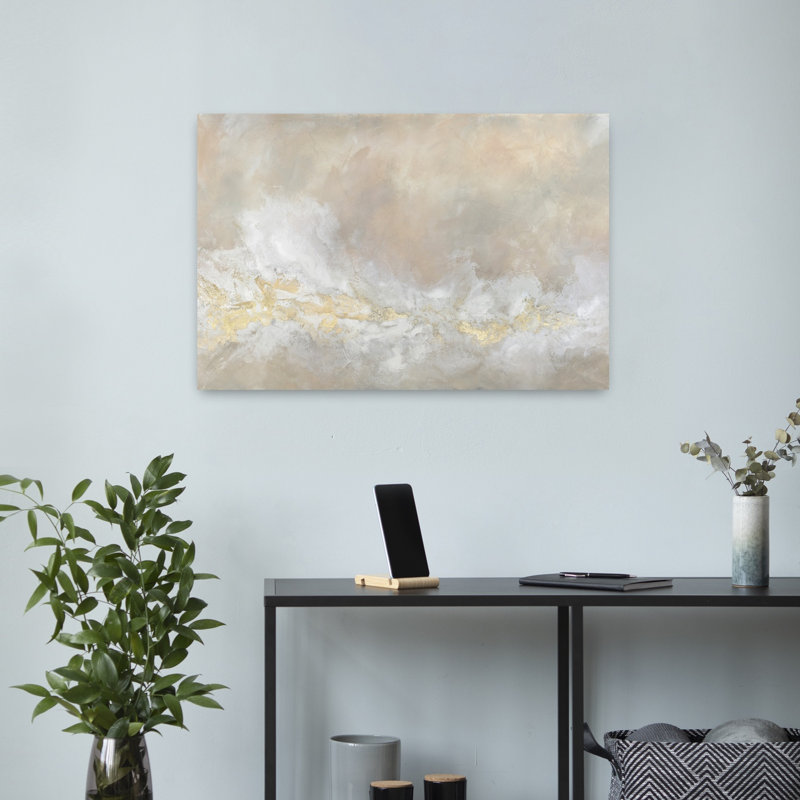 Art contemporain abstrait contemporain, paysage naturel, H 16 po x l 24 po