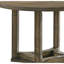 Table de salle à manger ronde en chêne vieilli - plateau de table de 45 mm d'épaisseur, 95 lb, structure de finition, capacité de poids de 100 lb, hauteur de 30 po, élégante