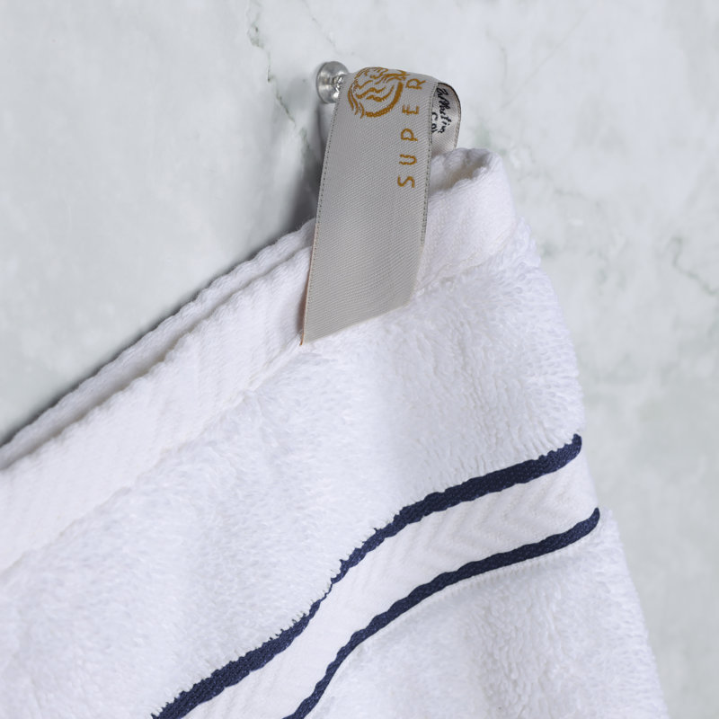 Hotel Turkish Cotton 6-Piece Hand Towel Set, Ultra-Plush & Luxury Weight, Navy Blue