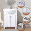 Ensemble de meuble-lavabo simple blanc 24 po