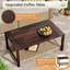 Ensemble de canapé d'extérieur en rotin de patio avec table à thé et coussins résistant à la corrosion et à la moisissure