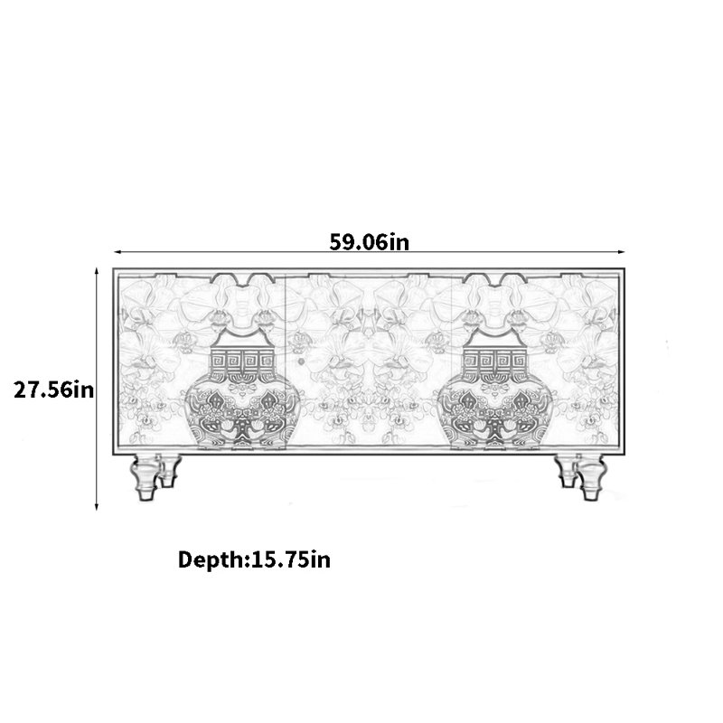Buffet haut de gamme peint