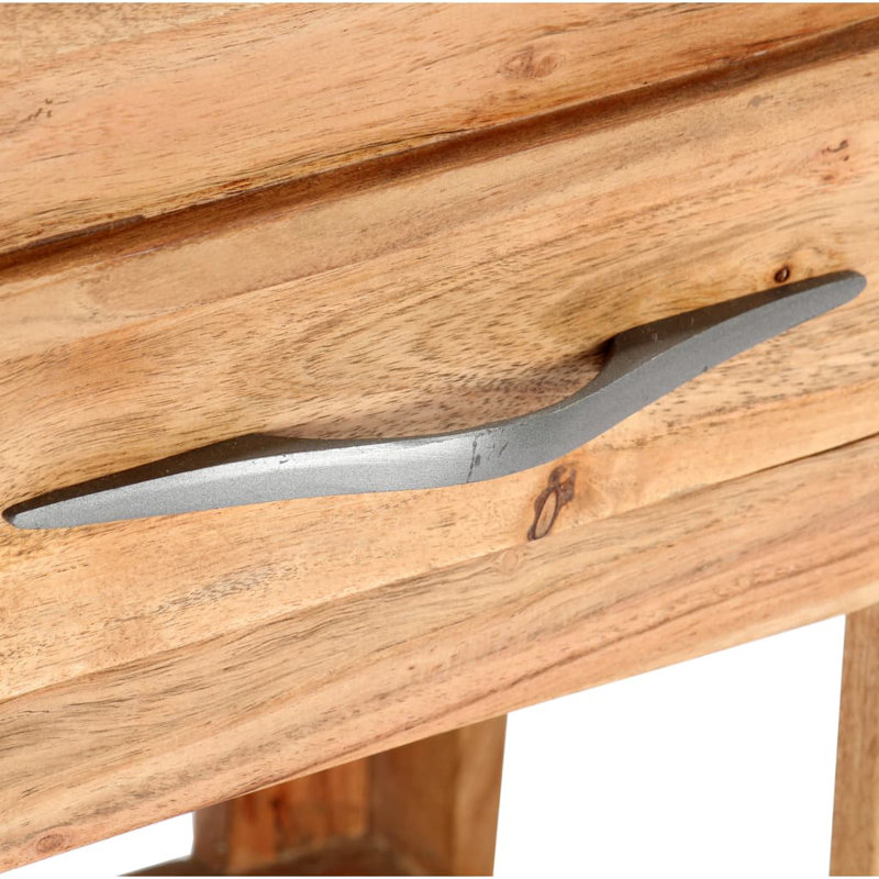 Solid Wood End Table with Storage