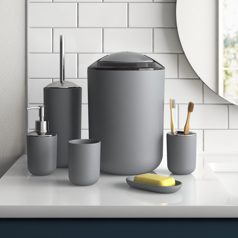 Balch Bathroom Accessory Set, Gray
