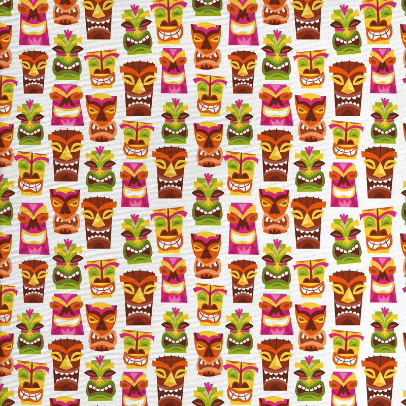 Tissu de bar tiki, l 58 po x L 72 po