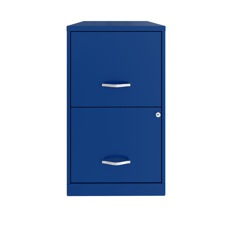 Classic Blue 2-Drawer Lockable Vertical Metal File Cabinet