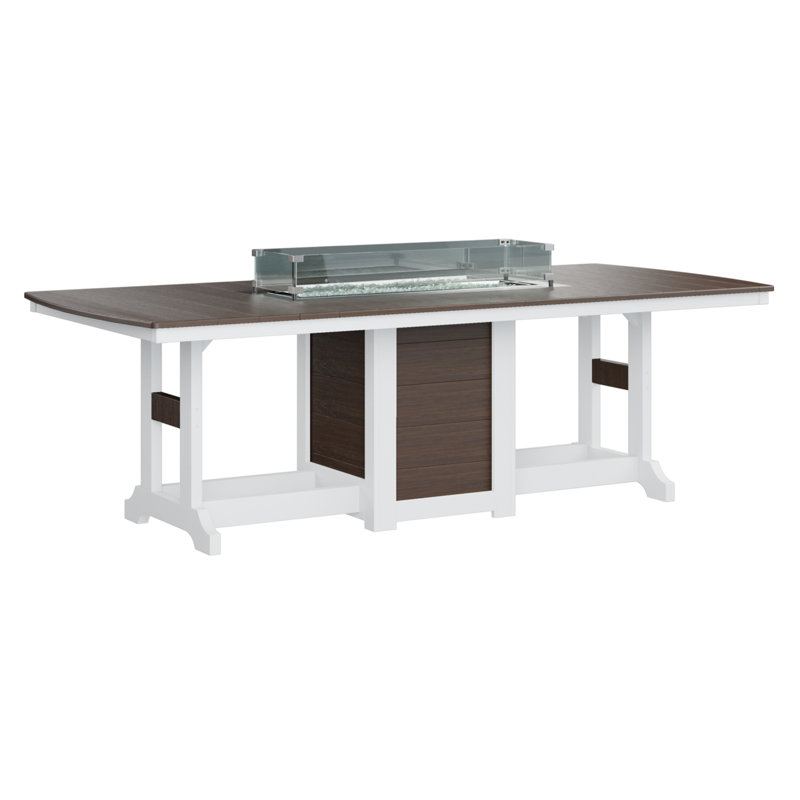 Table de salle à manger à hauteur de comptoir pour enfants 96 po Berlin Gardens, H 35,5 po x l 44 po x P 96 po, Imbuia