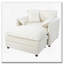Fauteuil en tissu d'ameublement avec repose-pieds Chenille-1363155560
