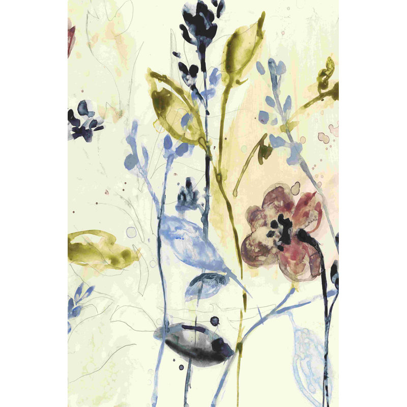 " Flowing Stems II " Painting Print, 18" H x 12" W  