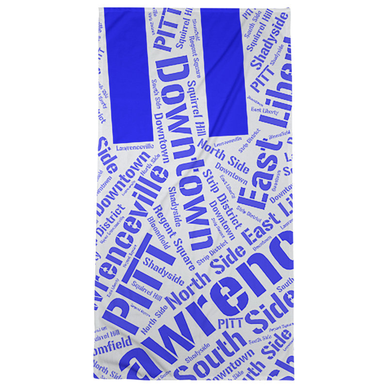 Bath Towel, Blue, Microfiber, Pittsburgh