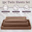 Ensemble de draps en microfibre brossée Series 1200-20058683-20058675