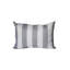 Coussin extérieur Keo, larges rayures horizontales argentées et blanches, 14 x 20-122359167-122359169