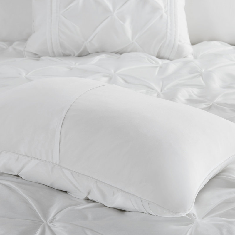 Ensemble de literie élégant en polyester blanc, design moderne pour la chambre à coucher