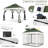 Suntime 12x12 Instant Pop Up Gazebo Solar Light Screen Canopy Tent Cover-96239356