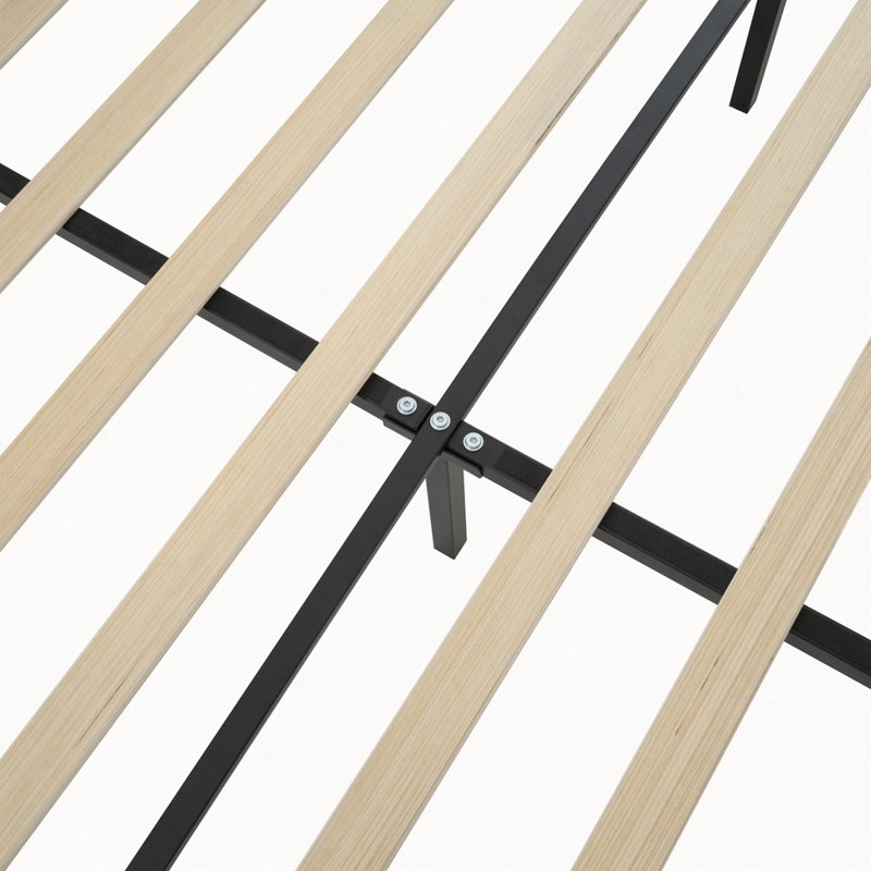 Queen Size Bed Frame with 49.21"High Back Upholstered Headboard and 27.17" High Footboard,Teddy Velvet,12 Slat Support,Solid Wood Feet,No Box Spring Needed(Ivory white)