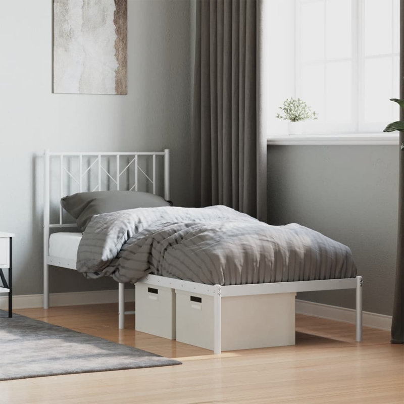 Bed Frame, Small Single (2'6), White
