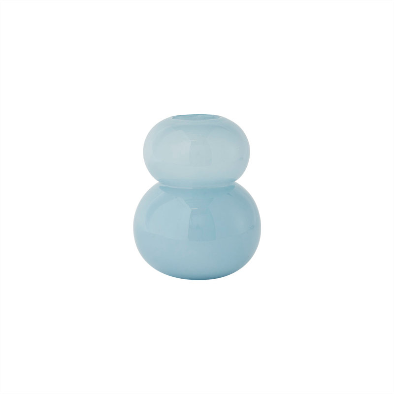 Lasi Glass Table Vase, 9.06" H x 7.68" W x 7.68" D, Ice Blue