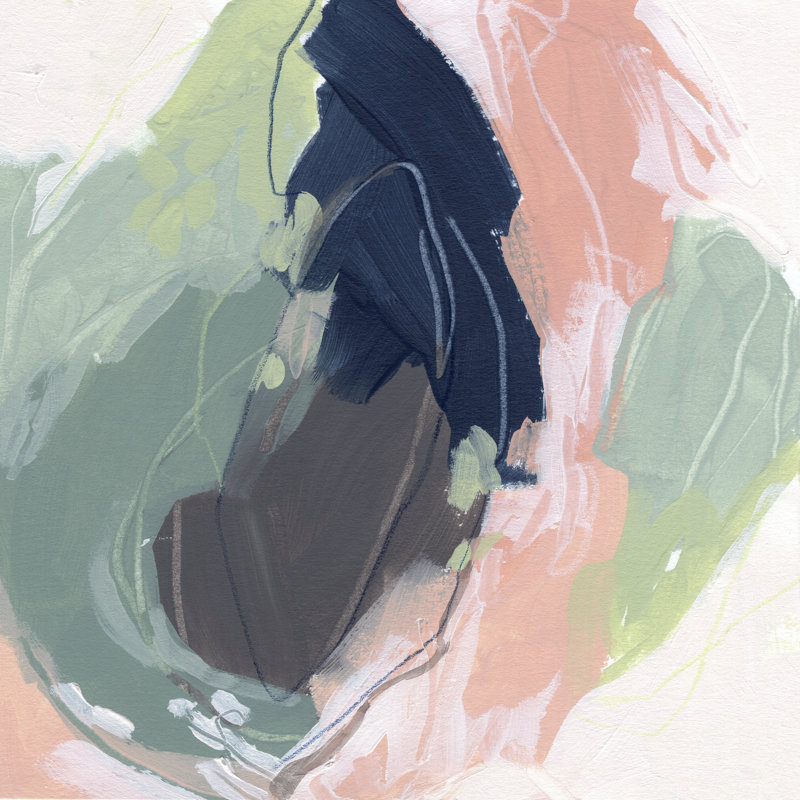 Circle Side II by June Erica Vess - Wrapped Canvas Painting, 30cm H x 30cm W x 3.8cm D