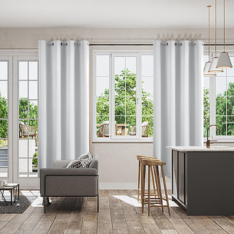 Paire de rideaux avec rideaux superposés de l 63 po x L 52 po pour chambre à coucher, G