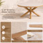 Ensemble repas pour 6 personnes en aluminium avec table ronde, coussins inclus