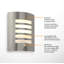 Silver 30cm H Outdoor Sconce