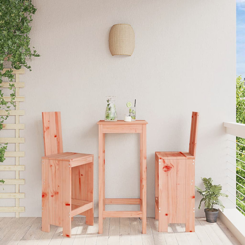 Morrigun Solid Wood Counter Stool, Pink Oak