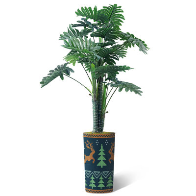 Plantes artificielles artificielles en pot Philodendron artificiel d'intérieur et d'extérieur