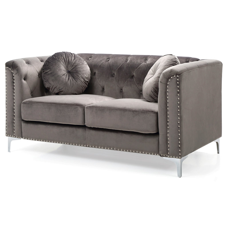 Causeuse Contemporary, Gris foncé