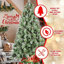 Arbre de Noël 8 pi avec 102 pommes de pin - 1858 pointes, branches mixtes en PVC et à aiguilles dures, structure à charnières pour une installation facile, support en métal robuste - arbre de Noël réaliste-2011936128-2011936252