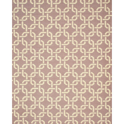 Tapis mauve à motif géométrique mauve tissé à la main