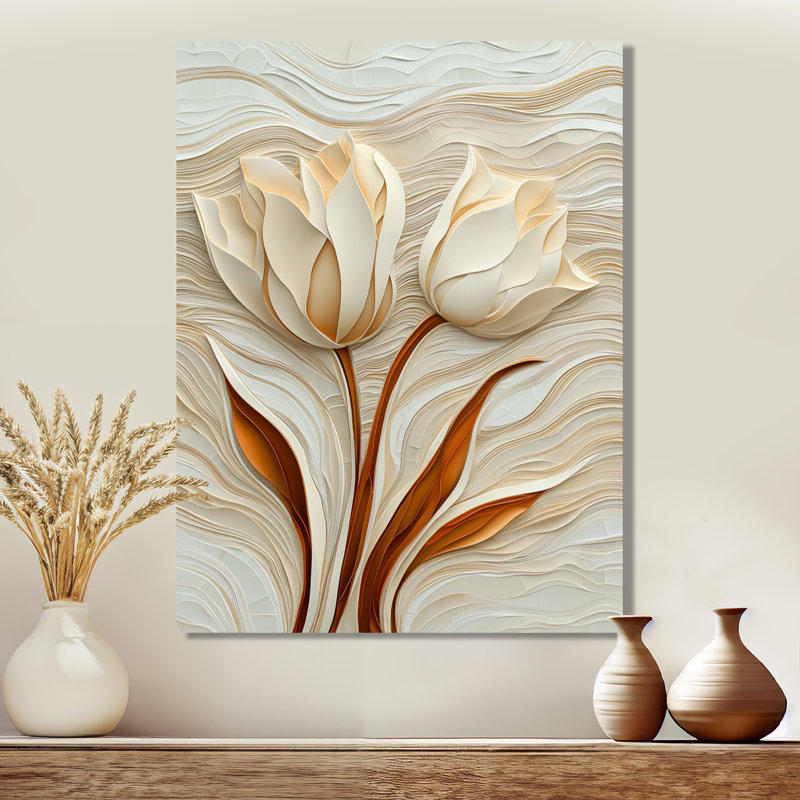 Dancing Serenade Of Tulip III - Tulips Metal Decor, Traditional Metal Print, 40" H x 30" W x 0.84" D