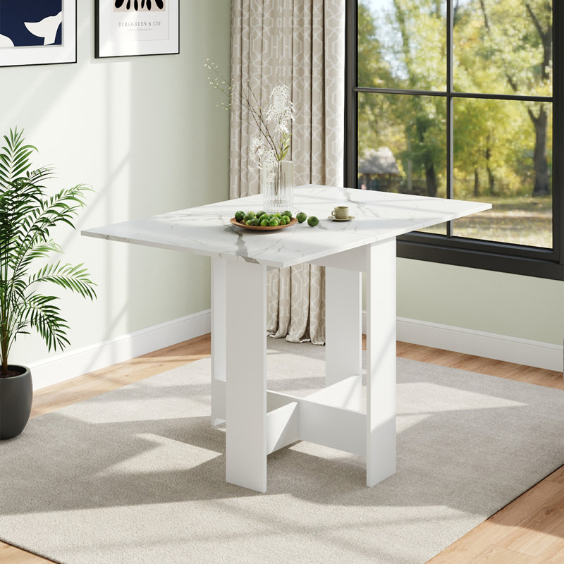 Dining Table, White, 73cm H x 120cm W x 76cm D