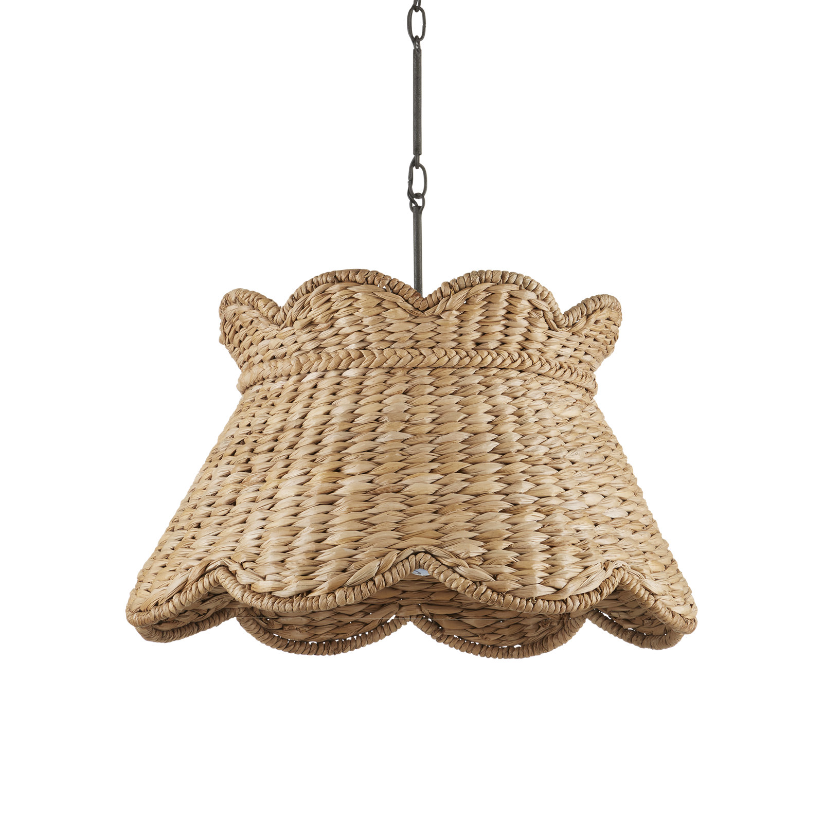 Single Light Wood Dimmable Pendant, 18.75" H x 24.25" W x 24.25" D