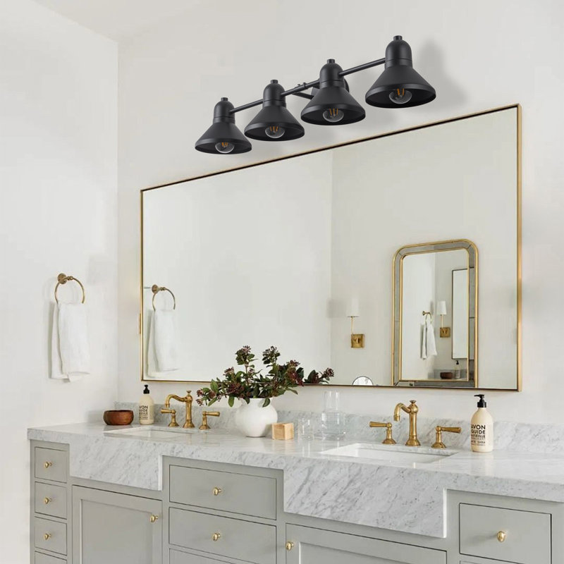 Éclairage pour meuble-lavabo thermolaqué, Quatre lumières