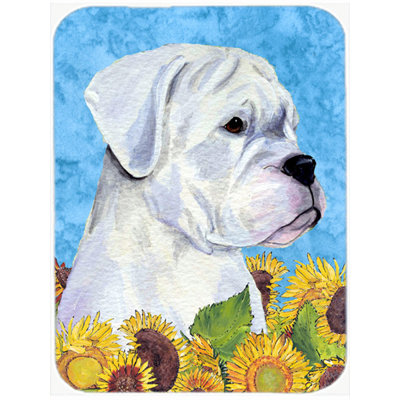 Caroline's Treasures Boxer Glass Cutting Board