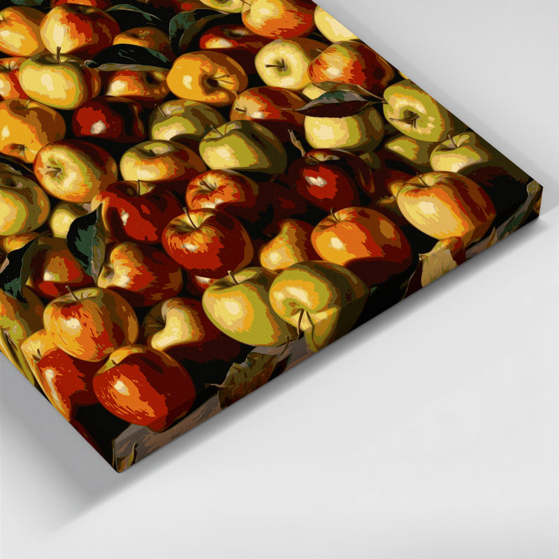 «Farm Apple Cluster», art mural sur toile brune, H 12 po x l 18 po