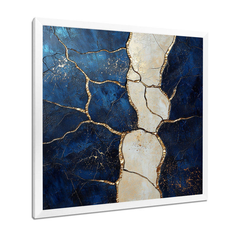 «Soft Neutral Coastal Marble Balance II», art mural abstrait en marbre, H 16 po x l 16 po, Blanc