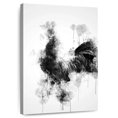 Coq Brampt noir et blanc