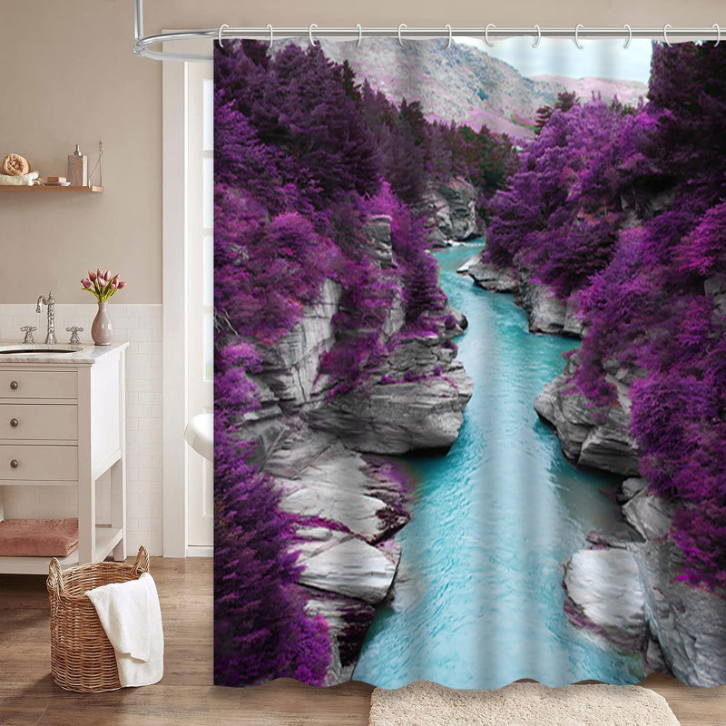 Rideau de douche avec 12 crochets Fantastic, 72" L x 78" W