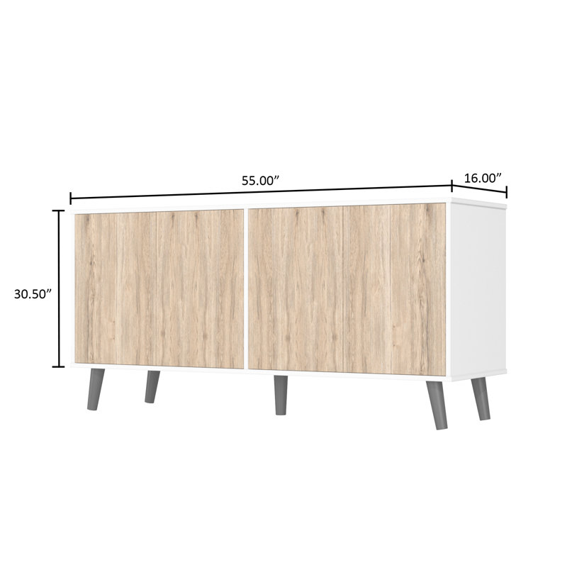 Buffet Tremolo 55 "nouveau et amélioré, Blanc / Naturel