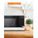 COMMERCIAL CHEF 1.1 Cu Ft Microwave with 10 Power Levels, Small Microwave with Push Button