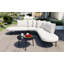 Ensemble de canapé courbé demi-lune pour terrasse avec table basse-920322175